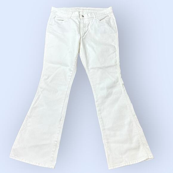 Old Navy Micro Flare Jeans Off White Size 14 - Picture 1 of 6